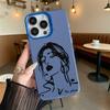 Ink Sketch of Woman Hard Phone Case for Iphone 16 15 14 13 12 11 Pro Max Mini Shockproof Anti-Scratch Protective Cover