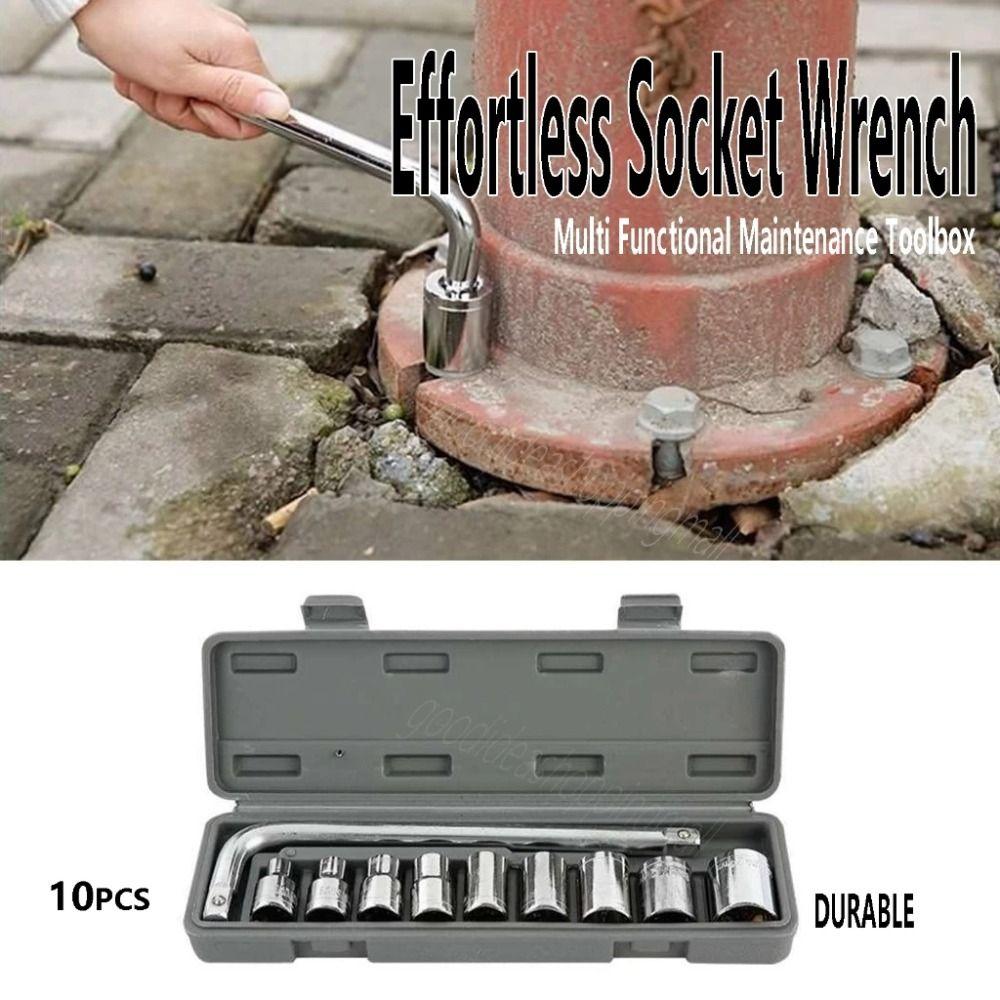 1/2" Drive Socket Wrench Set Metric Size Carbon Steel Tools Automotive Repairs