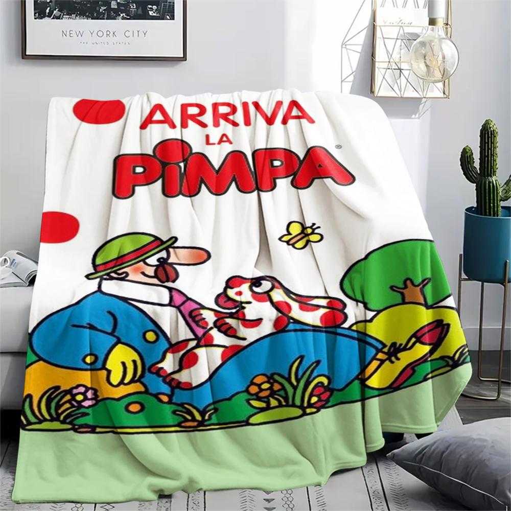 1 Stück Pimpa-Print Flanelldecke, Hohe Qualität, Bequem für alle Jahreszeiten, Heimdekoration, Wärme und Komfort, Perfekt für Weihnachtsgeschenke109