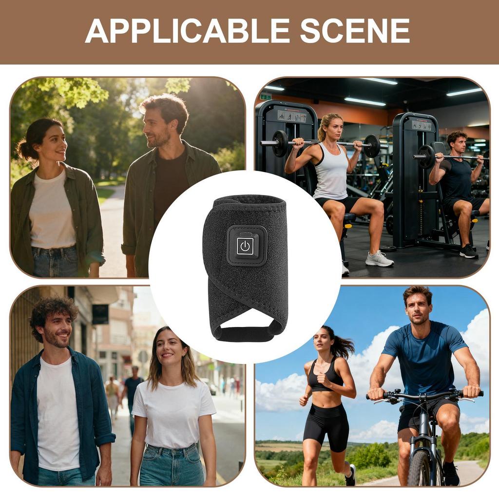 Almohadilla térmica para tobillo, manga transpirable ajustable, almohadilla térmica USB para pies, para entrenamiento diario, fitness de mujeres, caminar, hombres