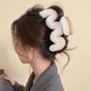 1pc Large Plush Hair Clips Soft Black Hair Claw Clips Elegant Hair for Braids, Ponytails, Buns, Daily Hairstyles