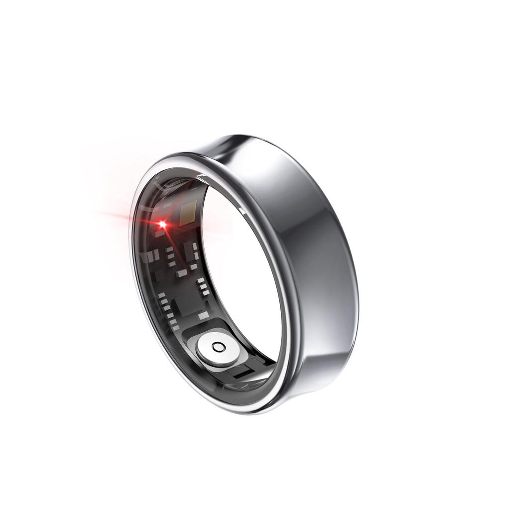 Titanium Alloy Smart Ring SR05: Heart Rate Monitor, Video Player, Unisex, Black Tech, Waterproof, Bluetooth Wearable