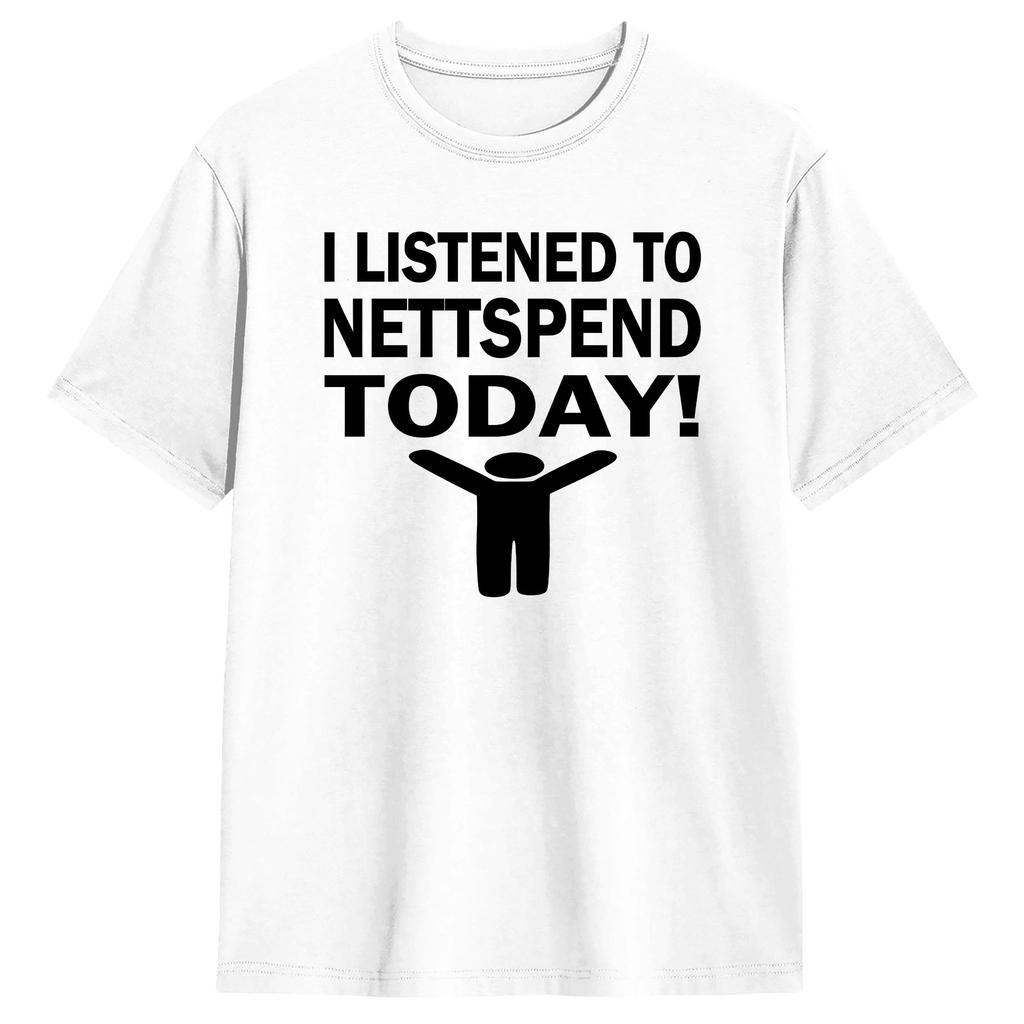 I Listened To Nettspend Today Men T Shirts Vintage Tees Short Sleeve O Neck TShirt 100 Cotton Plus Size Clothing