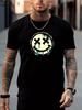 Smile Face T-Shirt Lässig Harajuku Täglich Vintage Kurzarm Cartoon Vielseitig Hip Hop Cool Streetwear 100% Baumwolle O-Ausschnitt Oberteile
