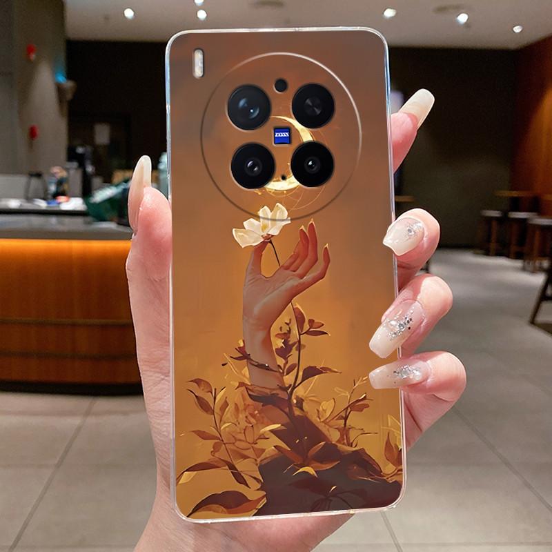 Trendy Fashion Erupting Volcano Pattern Phone Case For Vivo X300 Pro Clear TPU Soft Cover Anti-scratch Couple Protective Shell
