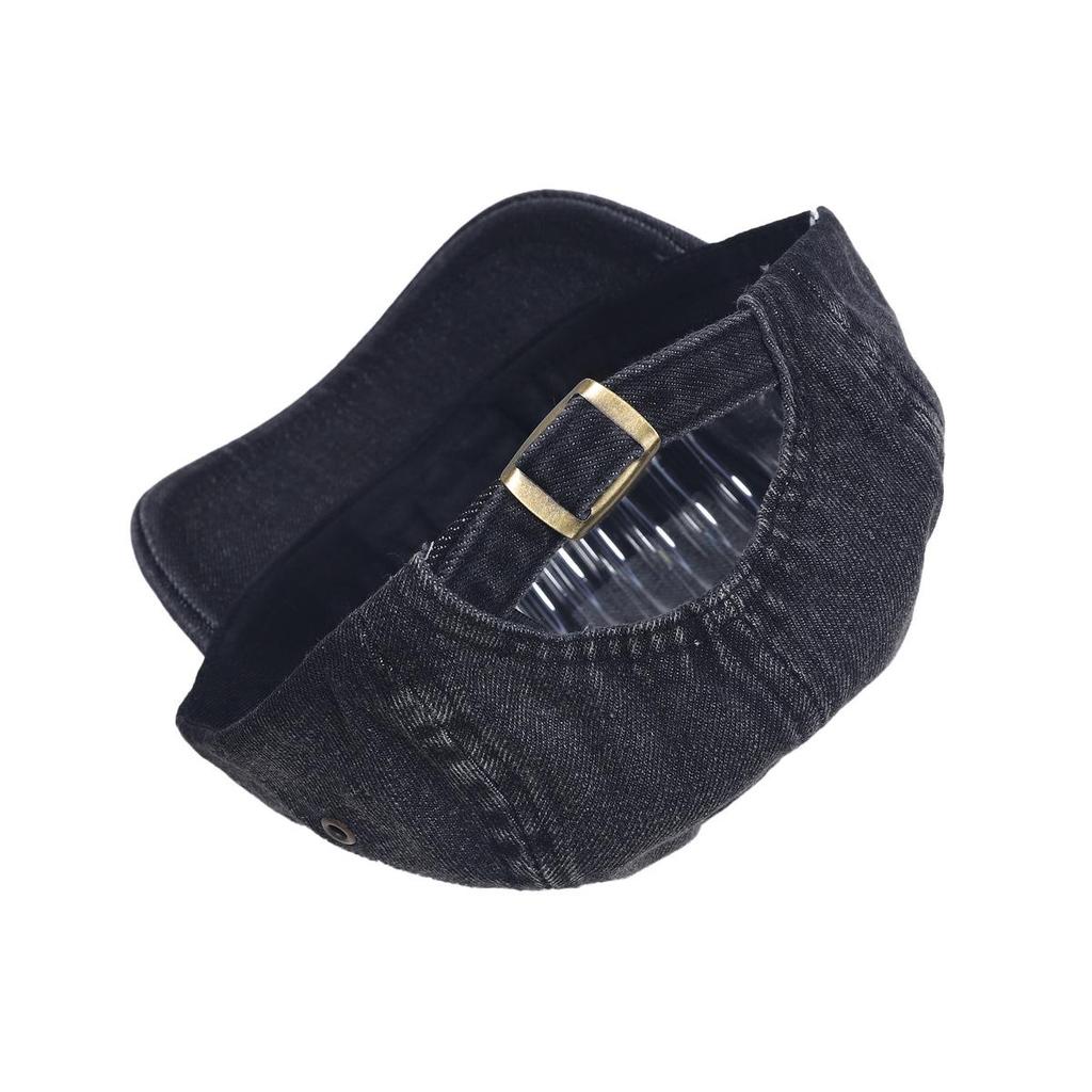 Men's & Women's Washed Denim Duckbill Cap - Short Brim, Distressed Style for Outdoor Sun Protection