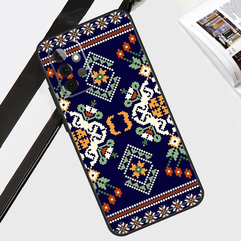Ukraine Ornament Pattern Case For Samsung Galaxy A56 A36 A26 A16 A06 A54 A34 A14 A12 A22 A32 A52 A13 A53 A15 A35 A55