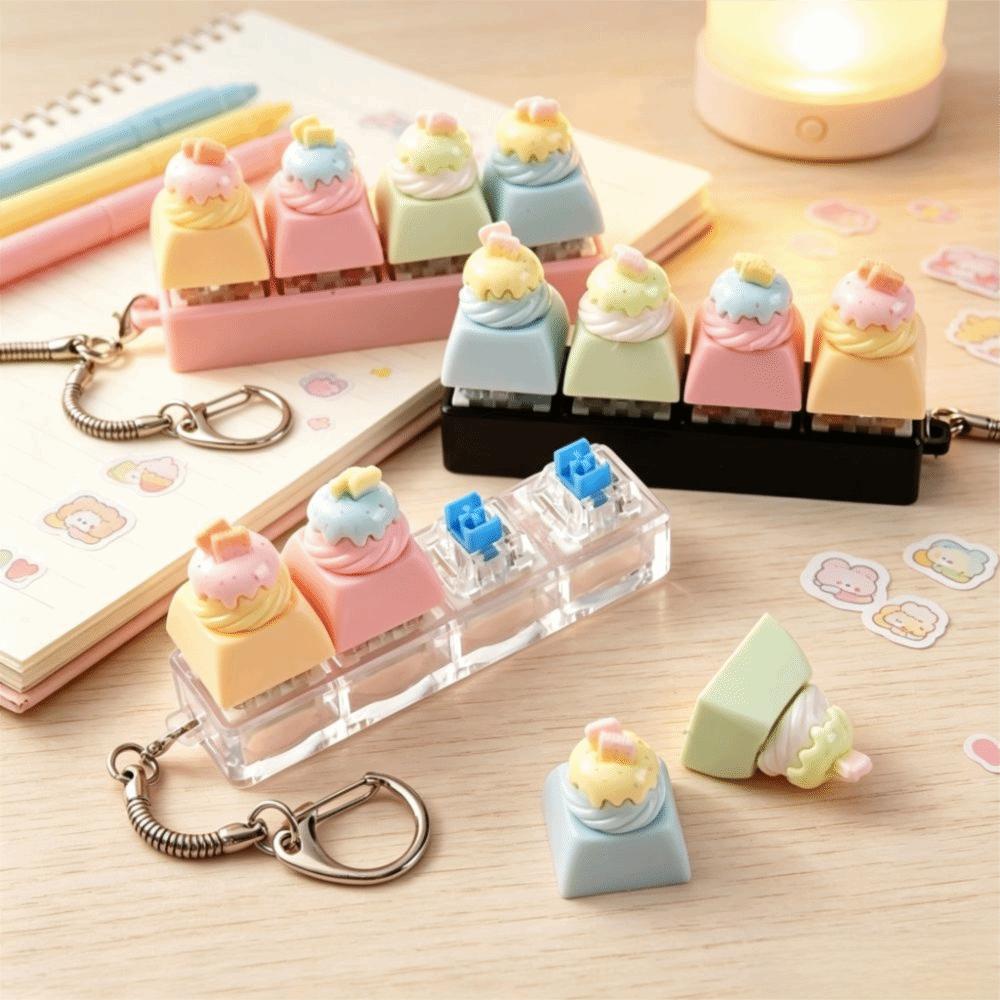 Mechanische Tastenkappe Tastatur Klicker Spielzeug Schlüsselanhänger Fingerdruck Tastenkappe Schlüsselanhänger Partygeschenk
