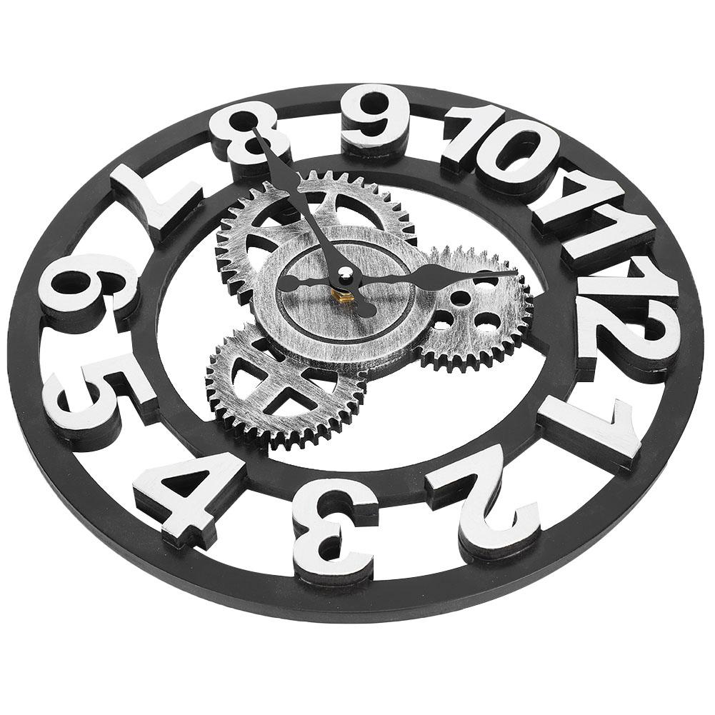 Gear Wall Clock Retro Industrial Decor Vintage Indoor Model Room Home Accessories Pendant