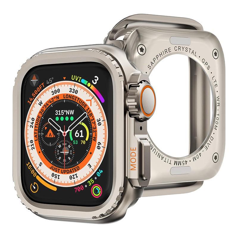 Kompatibelt Ultra Metallskal för Apple Watch Series 9 (44/45mm)