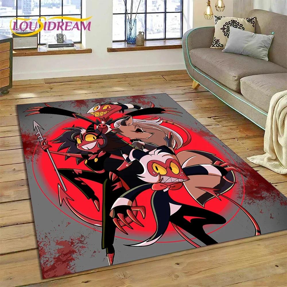 Cartoon H-Helluva Boss Blitzo H-Hazbin Hotel Carpet Rug for Bedroom Living Room Home Sofa Decoration,Child Large Decor Floor Mat