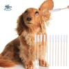 50 Stück 15cm Haustier Wattestäbchen Einweg Einzelkopf Hundewasch Ohrstäbchen Schmutzentfernung Wattestäbchen Haustier Ohrwasch Wattebausch