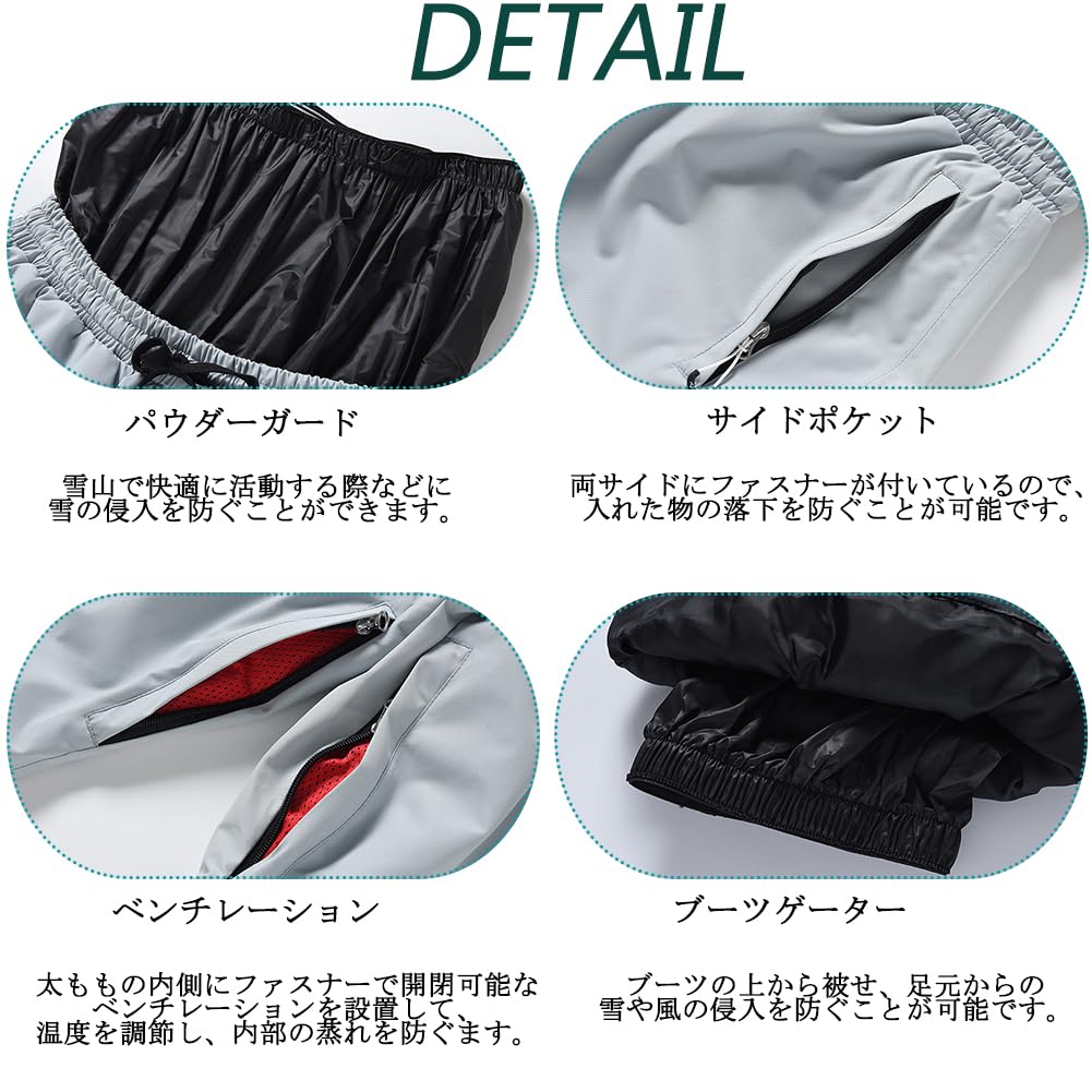 HOTIAN Snowboard and Ski Wear Set Sizes 7 Water Resistant Perfect for Snowboarding and Snow Set and tz389k995 Men's (5 S-2XL, Colors) - (10,000mm),