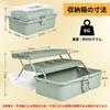 Large Capacity 3-Tier Tool Box, Multifunctional Storage Box, Semi-Transparent, 180-Degree Opening, Sewing Box with Handle, Tool Case, Home/Car Use, Sm