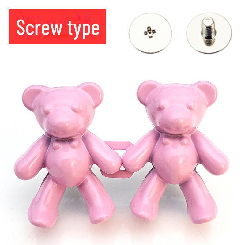 Adjustable Bear Waist Buckle Skirt Decor