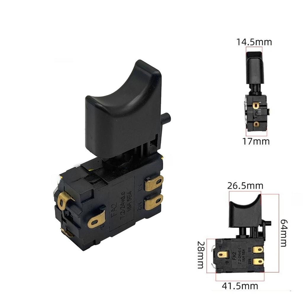 Lightweight Plastic Forward Reverse Switch For 12V 21V Lithium Battery Drill Variable Speed Trigger Replacement Component