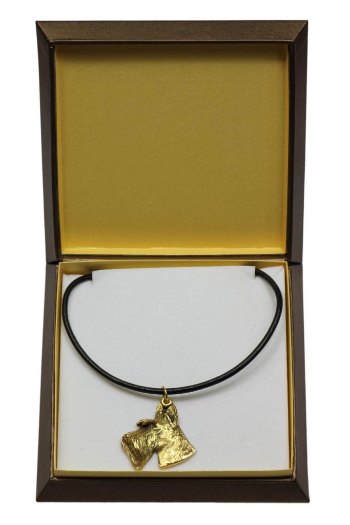 

Scottish terrier, Aberdeen Terrier, Scottie, Aberdeenie I - Dog necklace in gift box, gold-plated pendant for dog fan, striking jewellery by Art-Dog