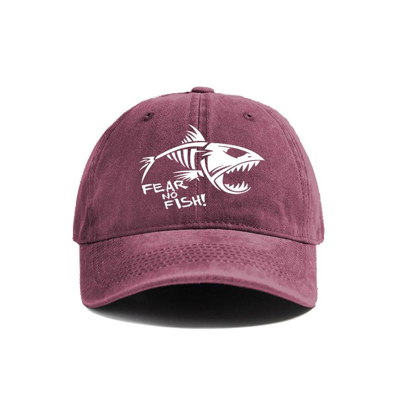 Baseball Cap Distresseded Hats Cap Fisherman Fishing Lover Men Vintage Outdoor Use Summer Adjustable Hat Dad Gift Mz-535 Fear No Fish