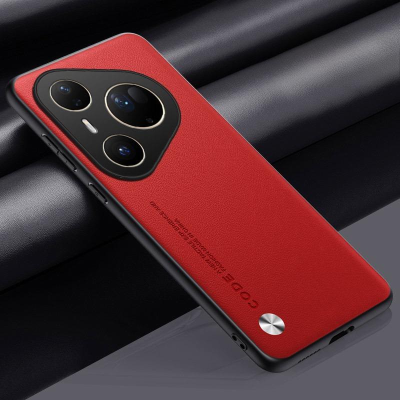 Plain Leather Phone Case for HUAWEI Pura 80 Ultra 80Pro + Matte Silicone Soft Bumper Cover Cases For Pura 70 Ultra 70 Pro Plus