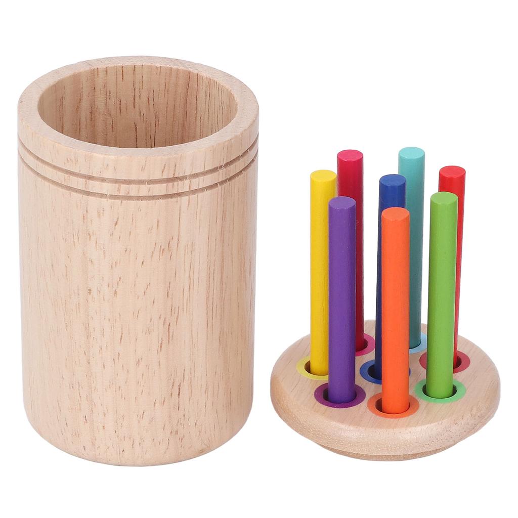 Wooden Learning Color Sorting Toy Educational Fine Motor Skills Sensory Matching Game with 16
