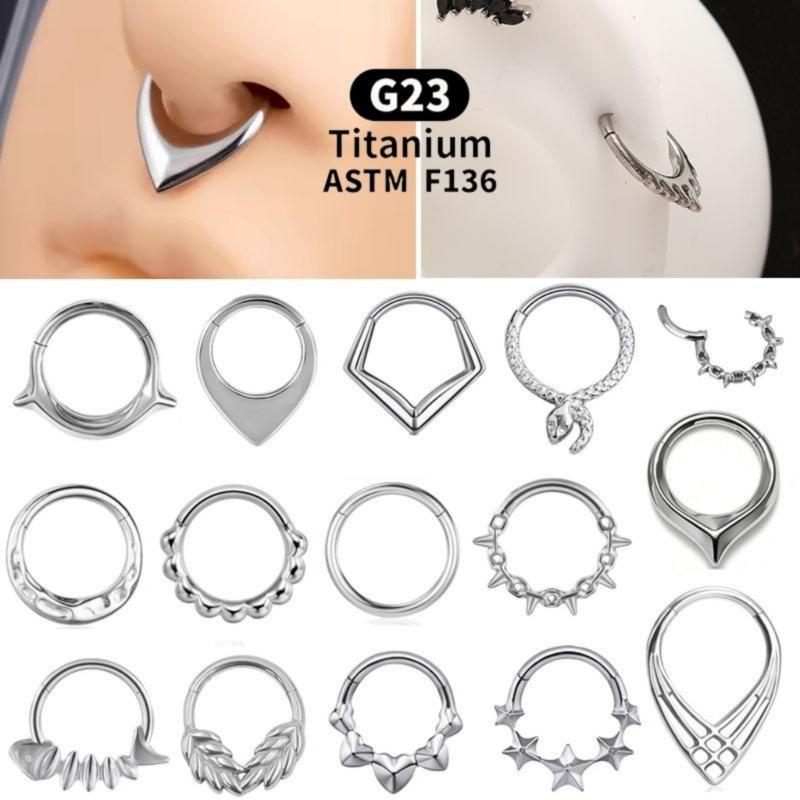 Easy To Wear Seamless Heart Nose Rings Piercing Nose Decors Comfortable Body Jewelry for Party and Daily Use