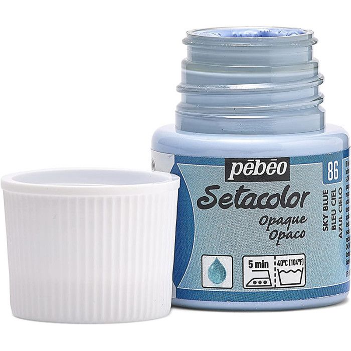 Peinture textile - Pébéo - Setacolor opaque - Bleu ciel N°86 - 45ml - Mixte