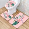 Flamingo Bathroom Shower Curtain Bath Towel Floor Mat Five-Piece Set Bathroom Toilet Carpet Shower Foot Mat