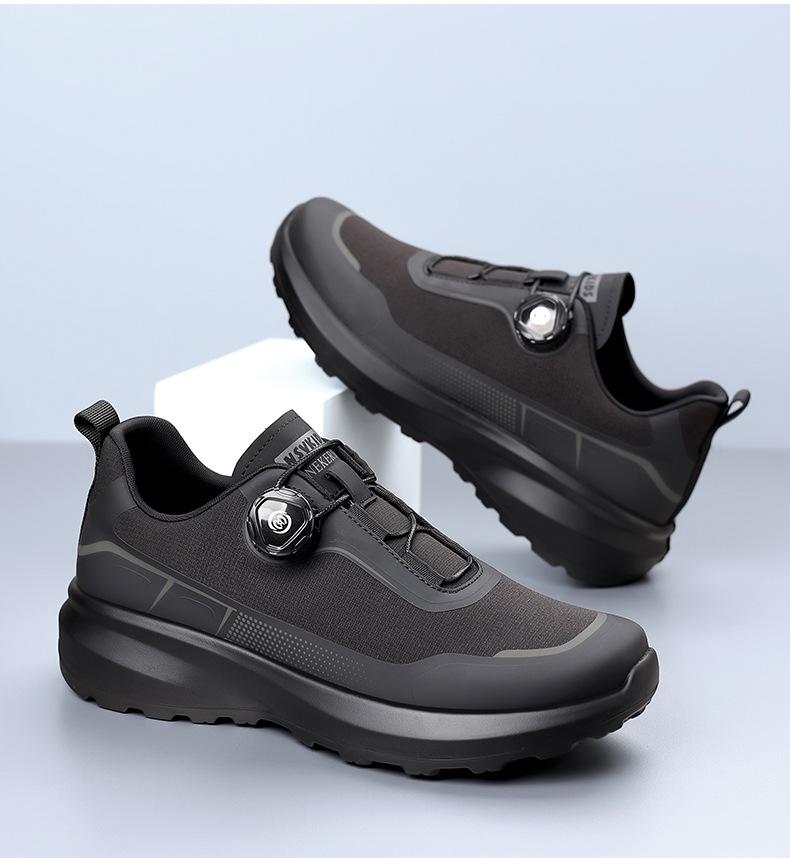 Bequeme Herren-Wander-Sneaker für alle Jahreszeiten mit dicker Sohle und Drehverschluss