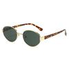 Retro Oval Sunglasses Women Trendy Metal Sun Glasses Men Outdoor Fashion Decorative Sunshade Eyewear Uv400 Luxury Brand Design