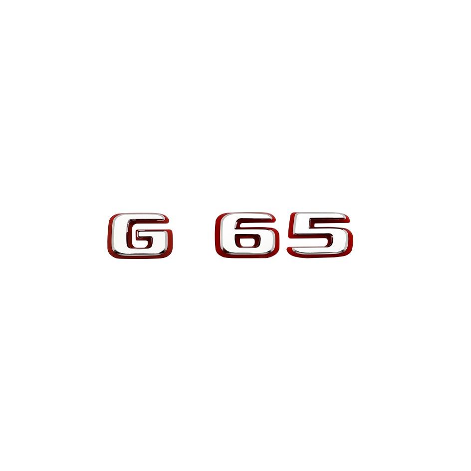 

2024 New style Two tone Letters Numbers G63 G65 V8 BITURBO Emblem for Mercedes Benz AMG W464 Car Trunk Nameplate Logo Sticker Silver Red