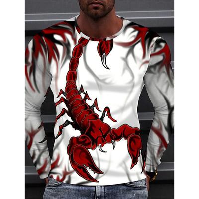 T-shirt Scorpion Drôle Imprimé en 3D Pour Hommes T-shirts Motif Insecte Été Décontracté Manches Courtes Hauts Col Rond T-shirts Amples Streetwear