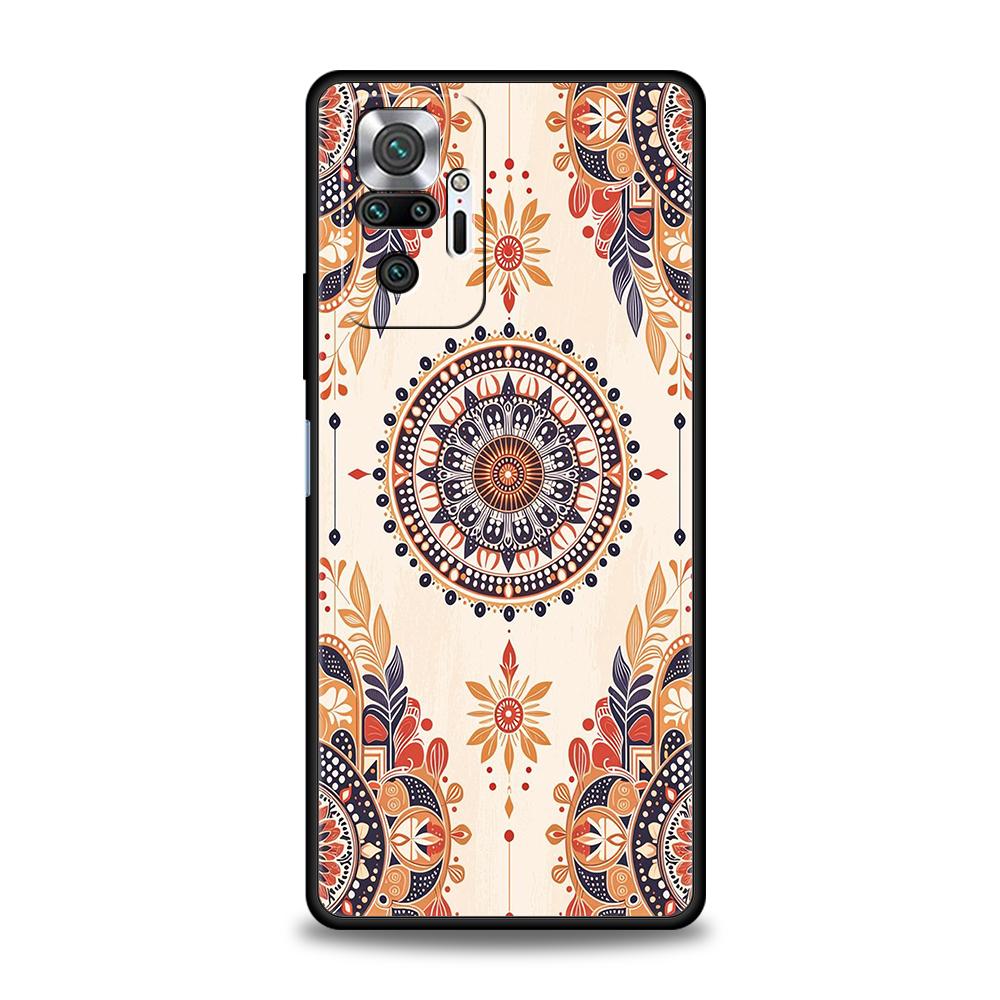 Indian Pattern Mandala Phone Case Cover for Redmi 14C 10C 9 Note 14 13 12 10 11 Pro Plus K40 K50 Pro Plus 5G Soft TPU Shell Bags