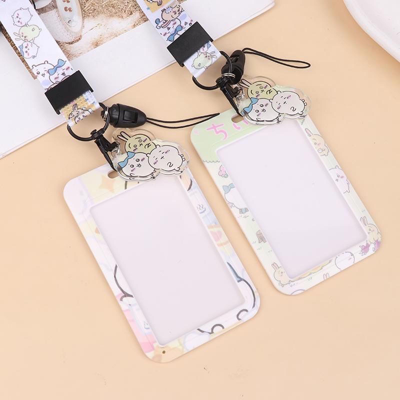 Cute Cartoon Neck Strap Lanyard Card Cover For Student Id Card Teacher Strap Badge Holder Photo Card Diy Hang Rope Keyring