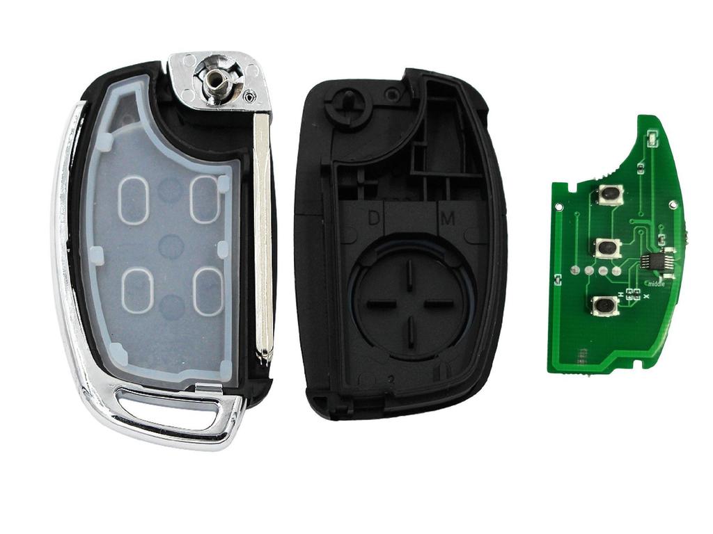 Compatible 3-Button Folding Remote Key for Hyundai Kia (315 MHz)