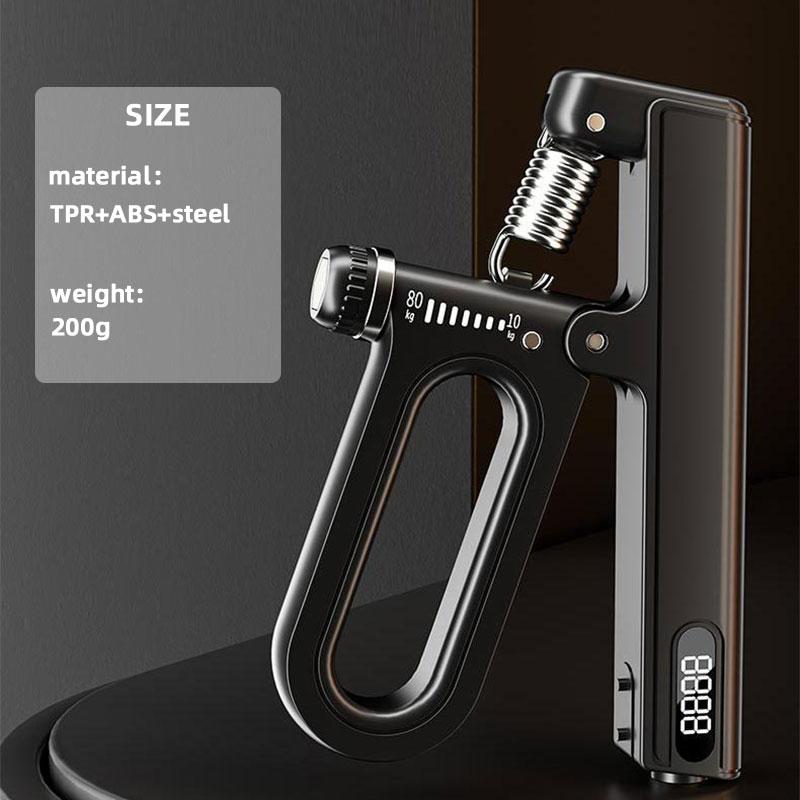 Best Adjustable Digital Counter Electrical Metal Steel 100kgs Hand Grippers Strengthener for Arm Exercise Black Color
