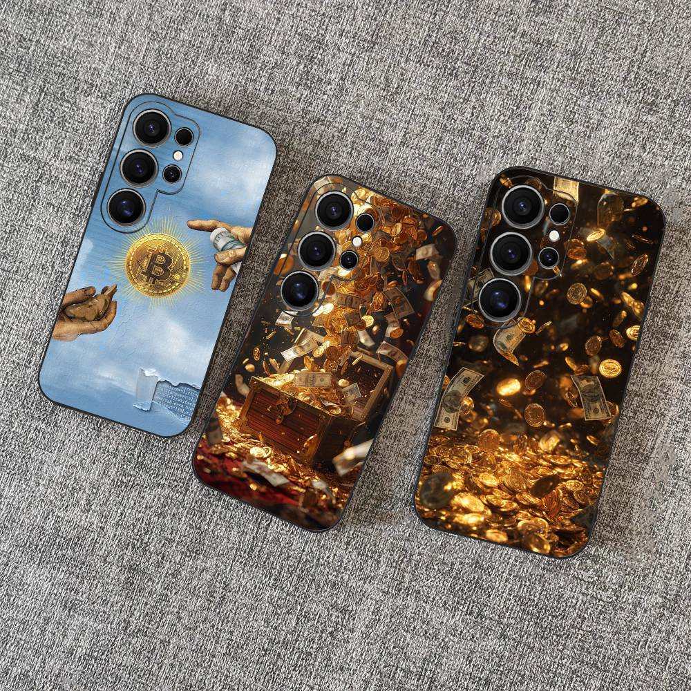 Bitcoin Retro Logo Phone Case For Samsung S 24 Fe 25 Ultra Plus 20 Lite 21 30 22 23 24 22 Ultra 5G Fundas