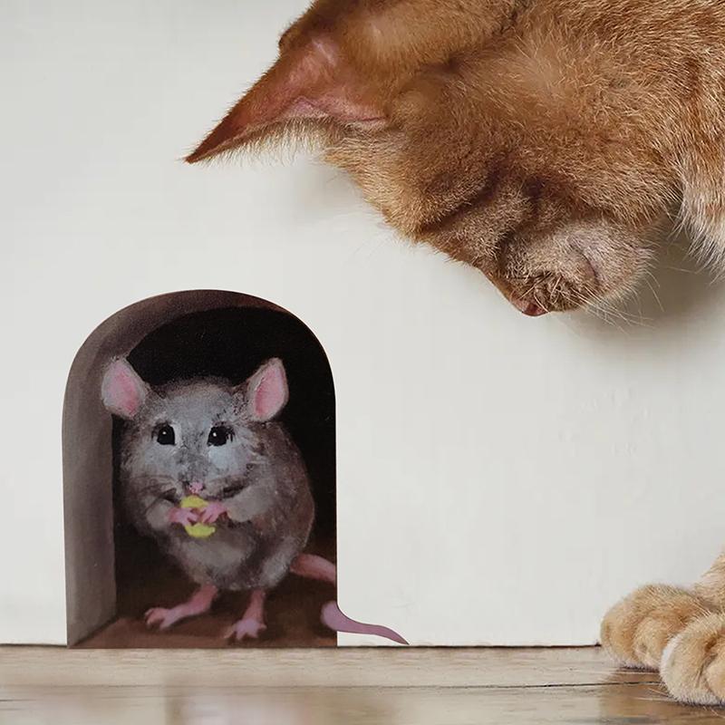 Креативные художественные наклейки с отверстиями для мыши, подходят для ...