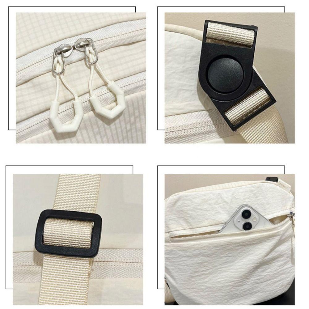 Sports Nylon Shoulder Bag Solid Color Mobile Phone Pack Quick-dry Casual Crossbody Bag  Daily