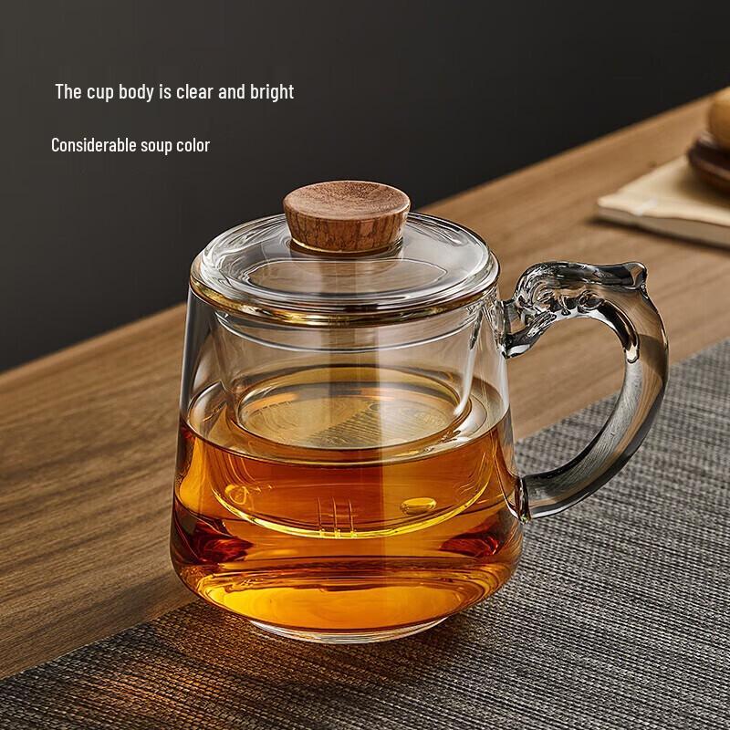 YIHUTEA Dragon Handle Tea-Water Separation Glass Cup