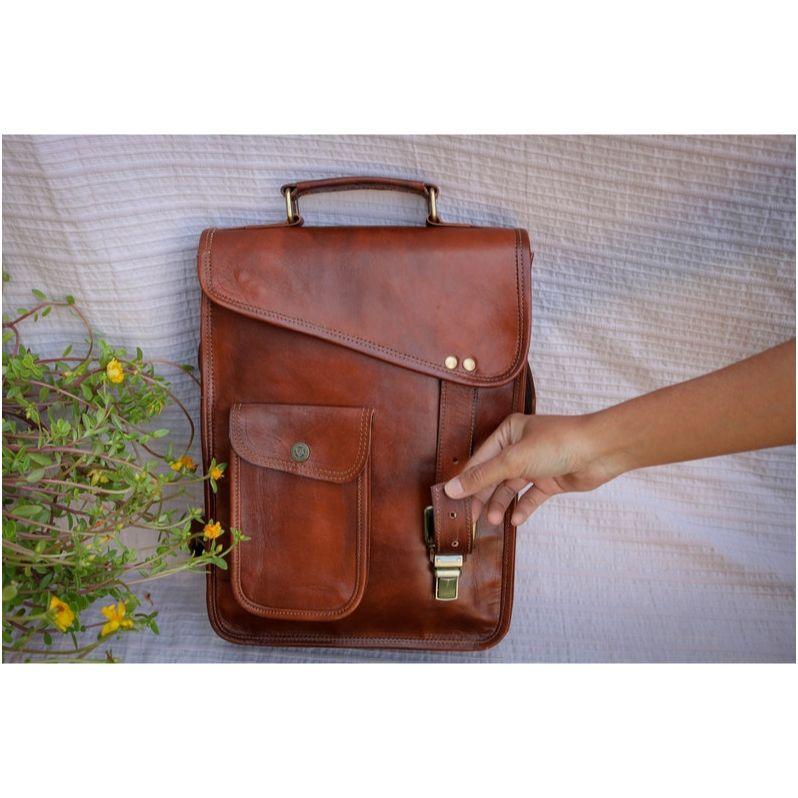 13" Leder Messenger Bag Laptoptasche Büro Aktentasche Geschenk für Männer Computer Distressed Umhängetasche