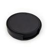 6Pcs/set Round Artificial Leather Coasters Marble Style Drink Coaster For Kinds Of Cup Home Bar Counter Kitchen Dining Table Decor