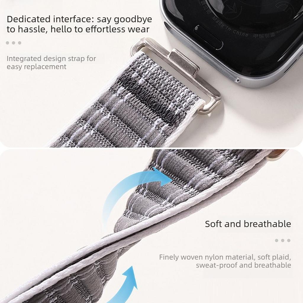 Woven Nylon Watch Band for Huawei Watch Fit 4 Pro/Fit 4/Fit 3 Breathable Magic Tape Closure Replacement Strap