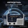 Portable Multifunction Emergency Radio with Hand-Crank Power, Solar Charging, and Lighting for Disaster Prevention