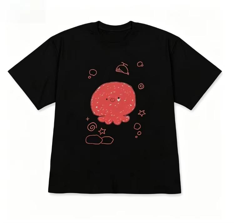 Unisex Kawaii Sea Creature Graphic Tshirt Cute Shark Octopus Jellyfish Seahorse Puffer Print Casual Ocean Short Sleeve Tee