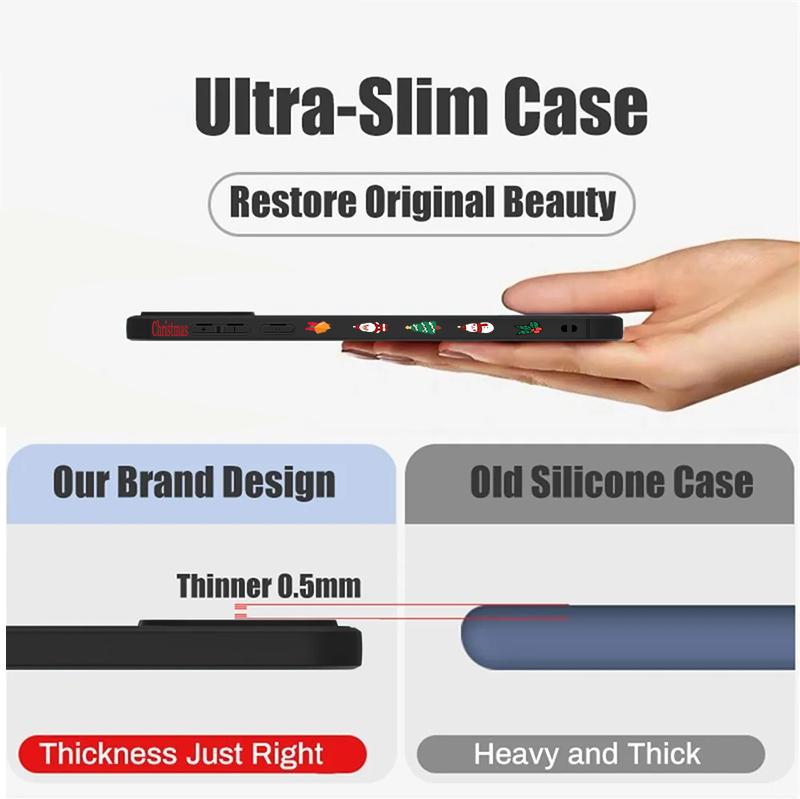 Cute Christmas Elk Printed Lanyard Phone Case For Xiaomi Redmi Note 14 13 12 Pro Note 13 14 Pro Plus 5G 13 13C 4G 11 10 Pro Silicone Cover