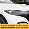 Per Mercedes Benz EQS SUV -2024 Accessori Pellicola Protettiva Trasparente in TPU per Lampada Frontale Antigraffio per Esterno Auto