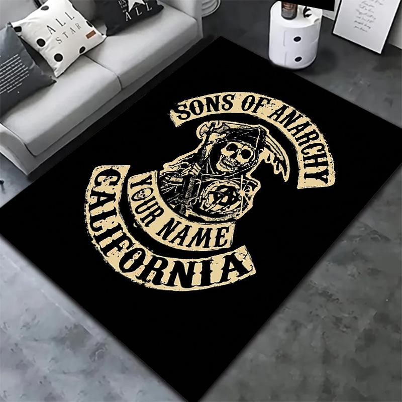 Sons Anarchy Crest Custom Name Carpet Rug For Living Room Bedroom Home Sofa Decoration Kids Play Nonslip Floor Mat