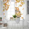 Autumn Pumpkin Truck Squirrel Sunflower Leaves Blackout Curtains For Living Room Bedroom Window Treatment Blinds Drapes