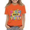 Children's Casual and Fashionable Round-Neck Printed Short-Sleeve Top for Back-to-School