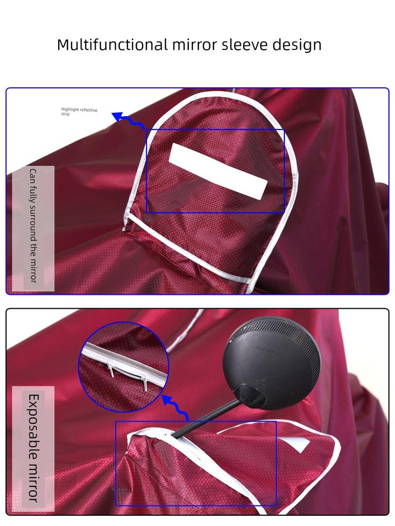 Jacquard Foot Covering Single Thickened Long Motorcycle Raincoat